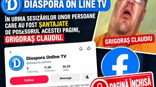 Facebook a inchis pagina Diaspora online tv!