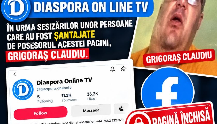 Facebook a inchis pagina Diaspora online tv!